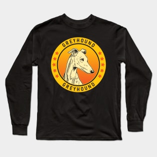 Greyhound Dog Portrait Long Sleeve T-Shirt